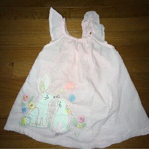 Mud Pie Pink and White Striped Baby Dress, 2T